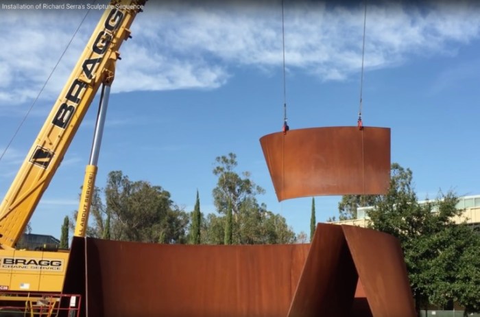 In richard serra's massive sequence