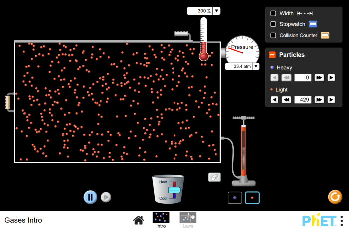 Phet simulation - gases intro answer key