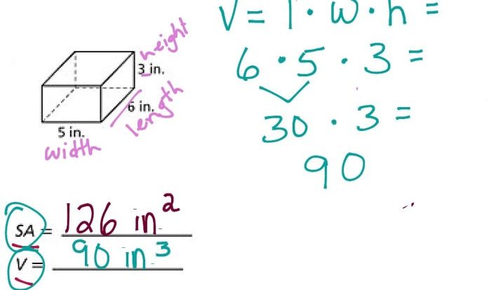 Surface area study guide answer key