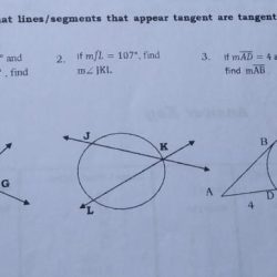 Assume tangent appear segments